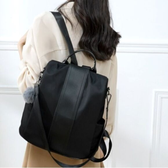 Women Backpack Purse Waterproof Nylon Anti-theft Lightweight Shoulder Bag - Picture 10 of 13